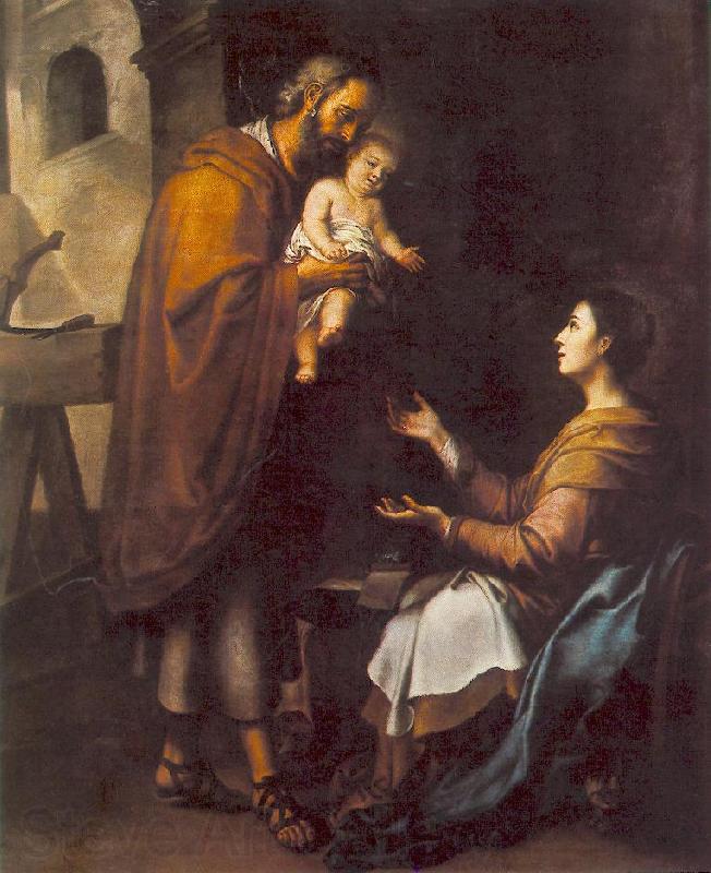 MURILLO, Bartolome Esteban The Holy Family g Spain oil painting art